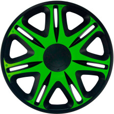 4-Delige J-Tec Wieldoppenset Nascar 13-inch zwart/groen