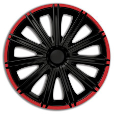 4-Delige Wieldoppenset Nero R 16-inch zwart/rood
