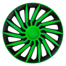 4-Delige Wieldoppenset Kendo 15-inch zwart/groen