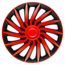 4-Delige Wieldoppenset Kendo 15-inch zwart/rood